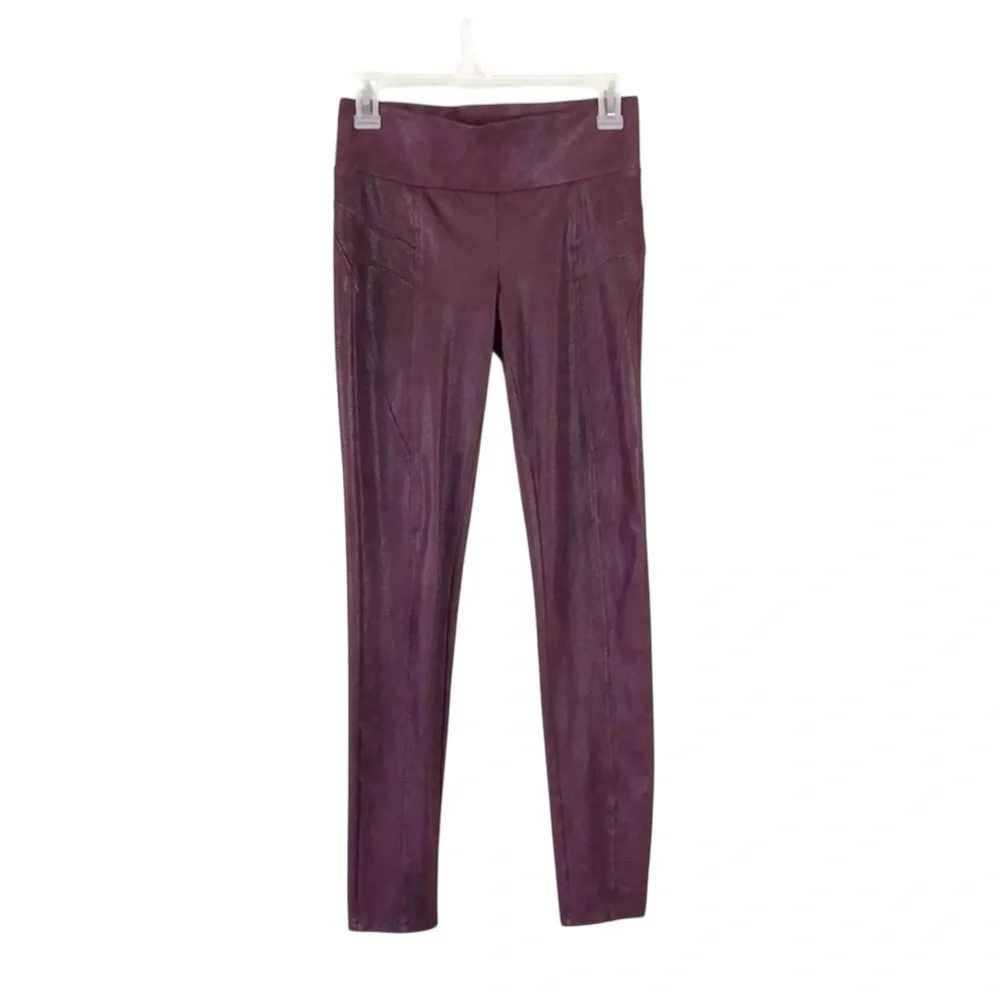 NWT GB (GIANNI BINI) GIRLS MAROON MICROSUEDE LEGGINGS SIZE M